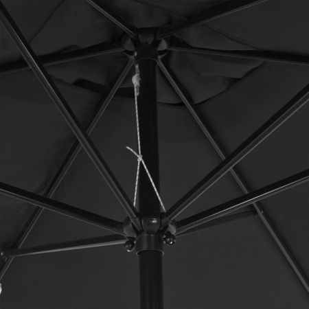 Outdoor Parasol with Metal Pole 300x200 cm Anthracite