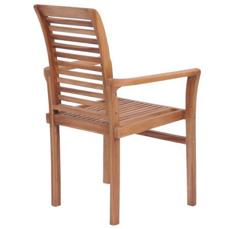 Stacking Dining Chairs 4 pcs Solid Teak