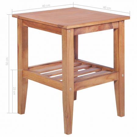 Coffee Table 40x40x50 cm Square Solid Teak