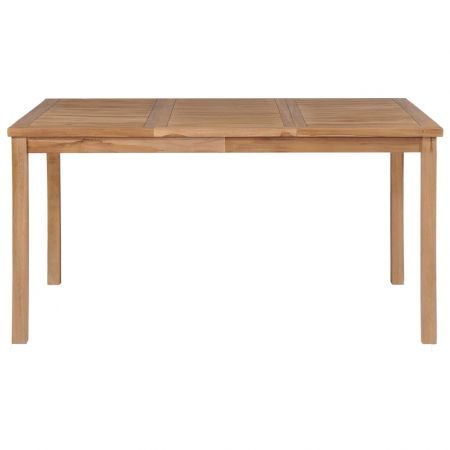 Outdoor Dining Table 150x90x77 cm Solid Teak Wood