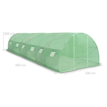 vidaXL Greenhouse 27 cubic metre 900x300x200 cm