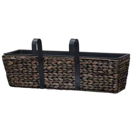 Garden Planters 2 pcs Water Hyacinth Brown