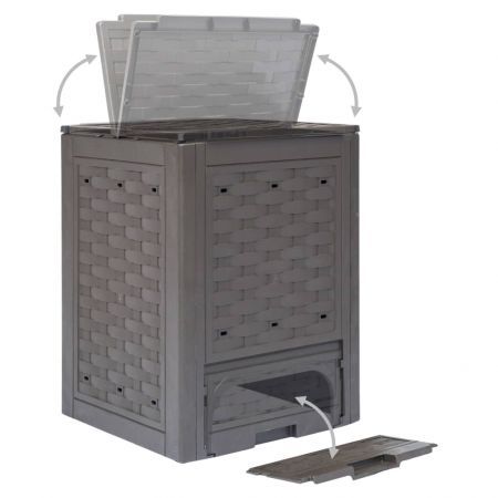 Garden Composter Brown 60x60x83 cm 300 L