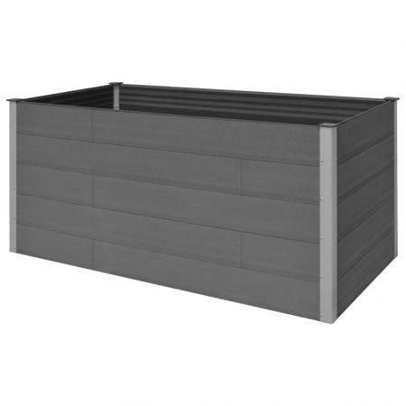 Garden Planter Grey 200x100x91 cm WPC