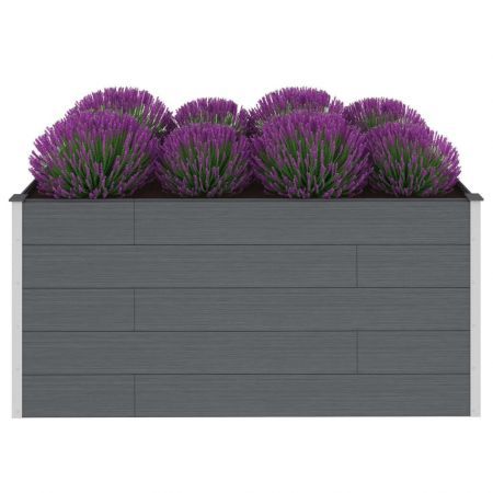 Garden Planter Grey 200x50x91 cm WPC