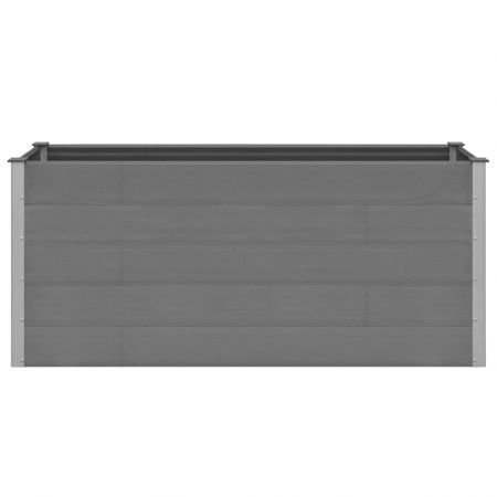 Garden Planter Grey 200x50x91 cm WPC