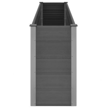 Garden Planter Grey 200x50x91 cm WPC