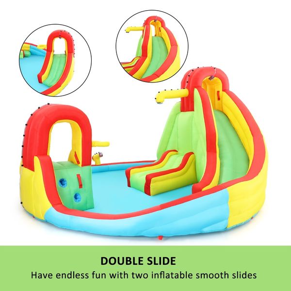 7 In 1 Inflatable Water Park Blow UP Water Playground Pool Slide