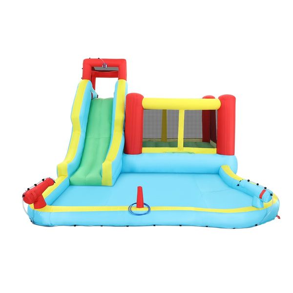 All In 1 Inflatable Water Park Water Slide Cannon Climbing Bouncer Castle