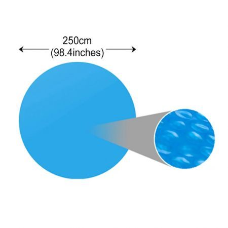 Floating Round PE Solar Pool Film 250 cm Blue