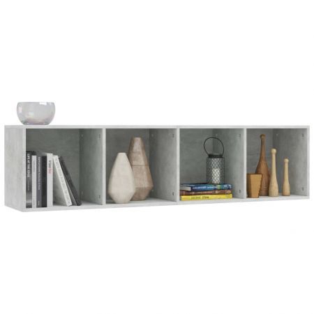 Book Cabinet/TV Cabinet Concrete Grey 36x30x143 cm Chipboard