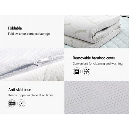 Giselle Bedding Memory Foam Mattress Topper Cool Gel 10cm Queen