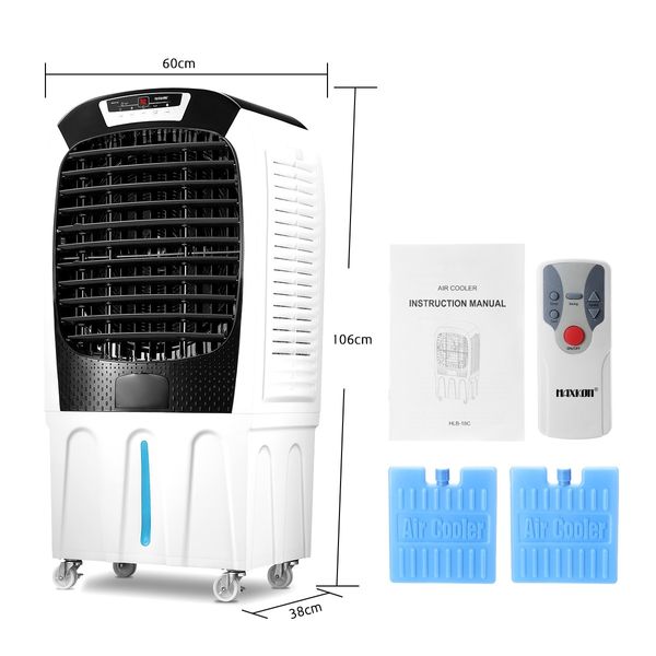 50L Evaporative Air Cooler Industrial Air Conditioner Humidifier Cooling Fan Remote Control