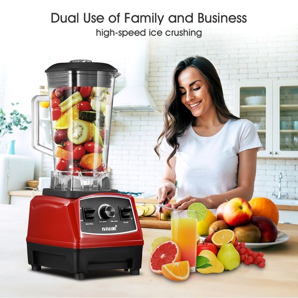 Commercial High Speed Blender Smoothie Maker Food Mixers Juicer 2L Red