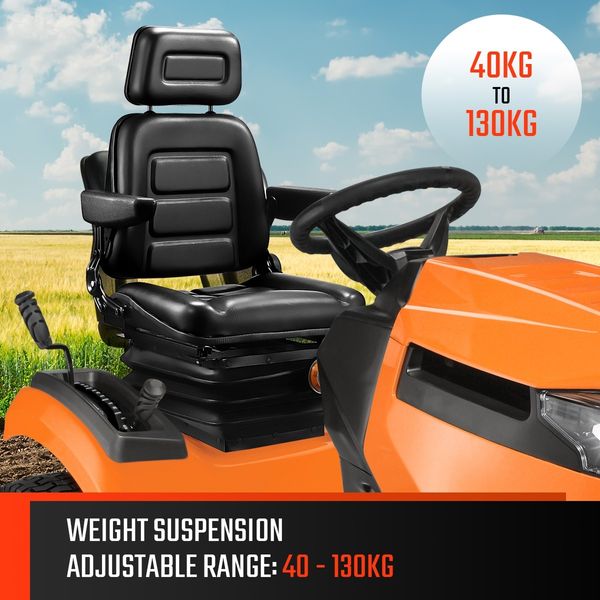 Adjustable Universal Suspension Tractor Seat Forklift Excavator Truck Backrest Chair PU Leather