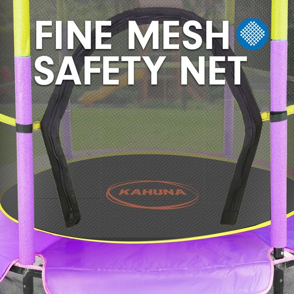 Kahuna Mini 4.5 ft Trampoline - Yellow Purple