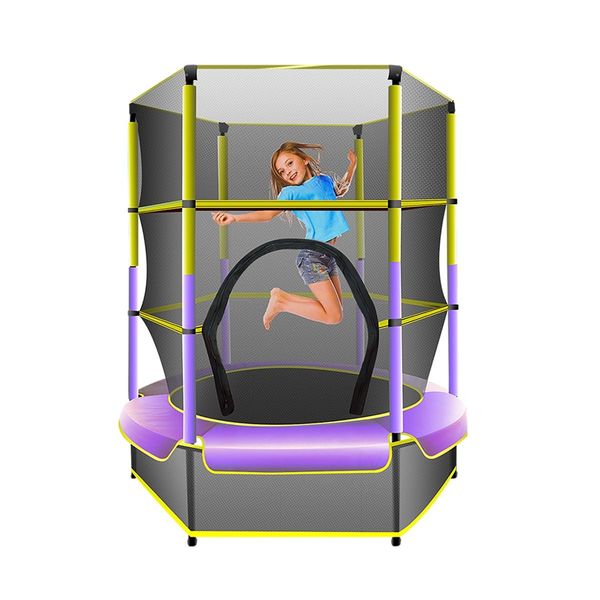 Kahuna Mini 4.5 ft Trampoline - Yellow Purple