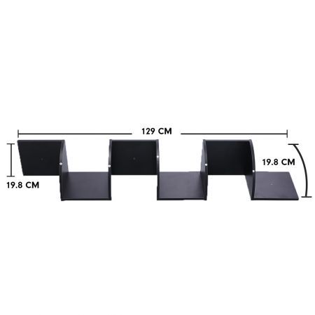 5-Tier Corner Wall Shelf Display Storage Shelves - Black