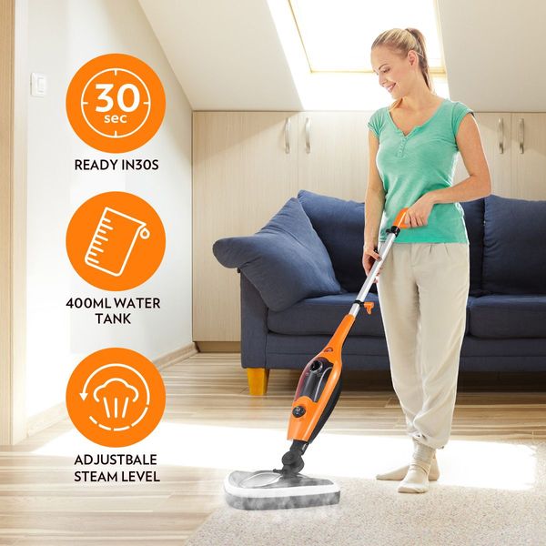 14-in-1 Steam Mop Handheld Steamer with Accessories