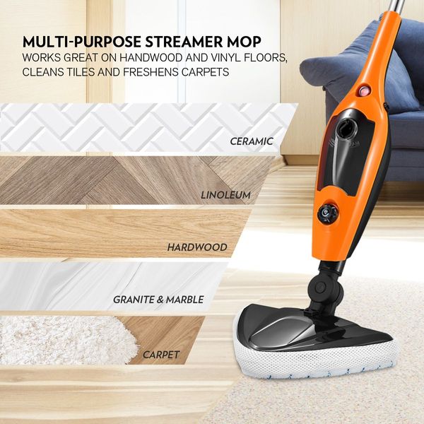 14-in-1 Steam Mop Handheld Steamer with Accessories