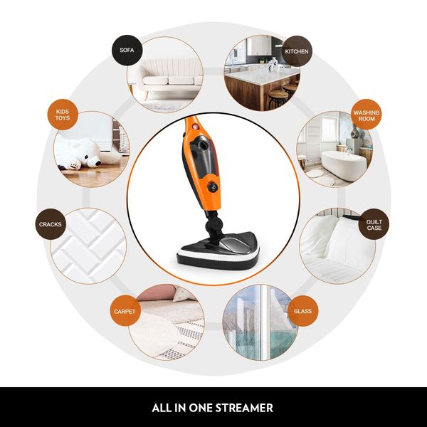 14-in-1 Steam Mop Handheld Steamer with Accessories