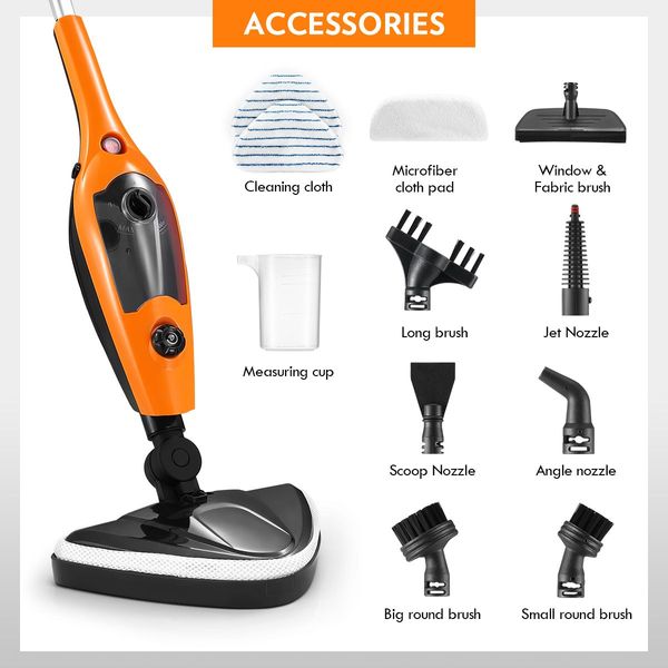 14-in-1 Steam Mop Handheld Steamer with Accessories