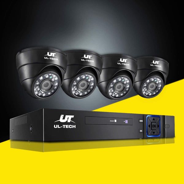 UL-Tech CCTV Security System 2TB 4CH DVR 1080P 4 Camera Sets