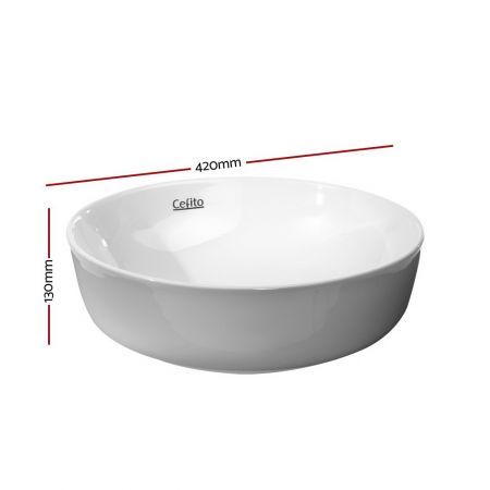 Cefito Ceramic Bathroom Basin Sink Vanity Above Counter Basins Hand Wash White