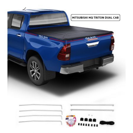 Weisshorn Fit Mitsubishi MQ Triton Dual Cab Tonneau Cover Clip UTE Pick Up Truck