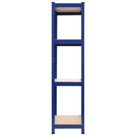 Storage Shelf Blue 80x40x160 cm Steel and MDF