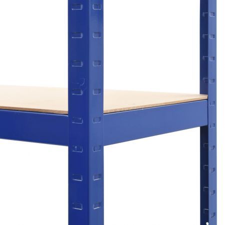 Storage Shelf Blue 80x40x160 cm Steel and MDF