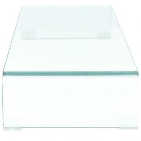 TV Stand/Monitor Riser Glass Clear 80x30x13 cm