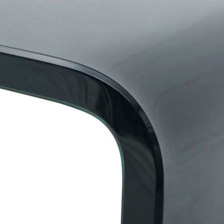 TV Stand/Monitor Riser Glass Black 40x25x11 cm