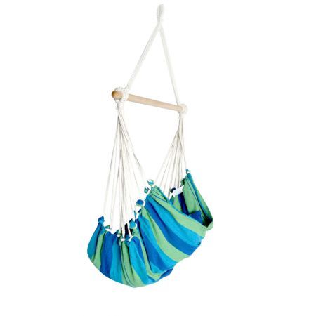 Gardeon Hanging Hammock Chair Swing Indoor Outdoor Portable Camping Blue