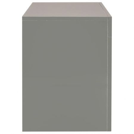 TV Cabinet with LED Lights High Gloss Grey 130x35x45 cm