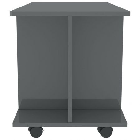 TV Cabinet with Castors High Gloss Grey 80x40x40 cm Chipboard