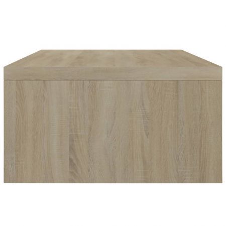 Monitor Stand White and Sonoma Oak 42x24x13 cm Chipboard