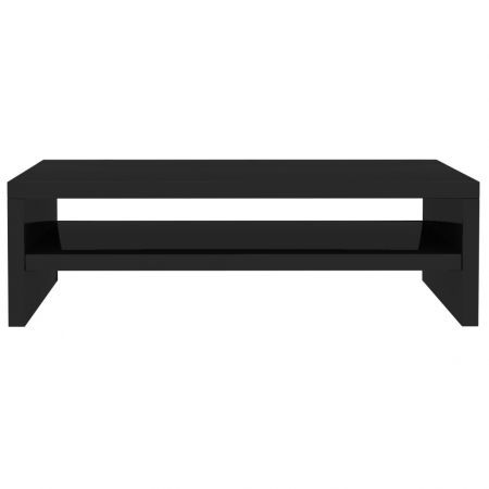 Monitor Stand High Gloss Black 42x24x13 cm Chipboard