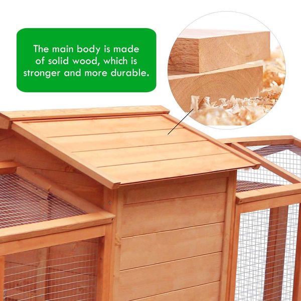 Chicken Run Coop Chook Bird Cage Pen Shelter Wood House Rabbit Hutch Bunny Pet Enclosure Outdoor