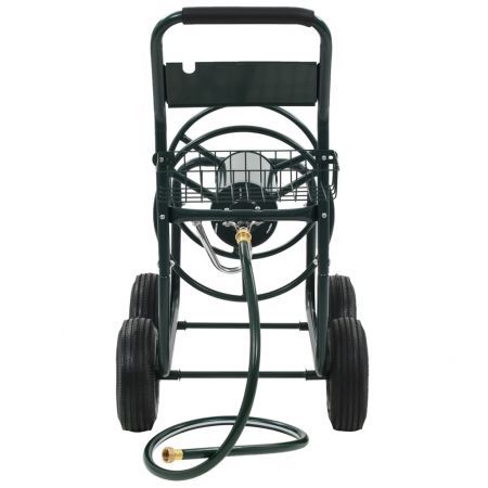 Garden Hose Trolley with 1/2" Hose Connector Steel Green