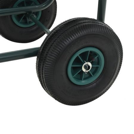 Garden Hose Trolley with 1/2" Hose Connector Steel Green