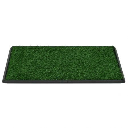 Pet Toilets 2 Pieces with Tray and Artificial Turf Green 76x51x3 cm WC