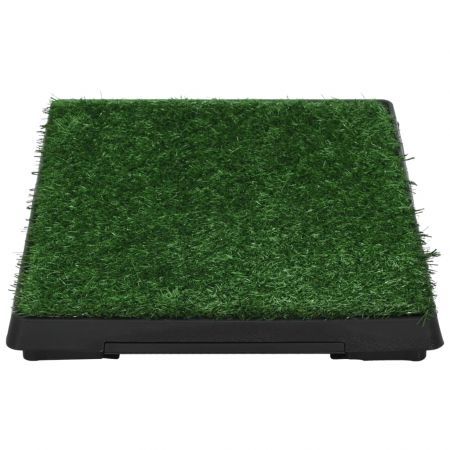 Pet Toilet with Tray and Artificial Turf Green 63x50x7 cm WC