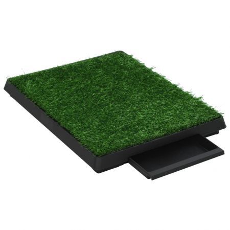 Pet Toilet with Tray and Artificial Turf Green 63x50x7 cm WC