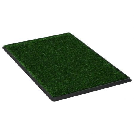 Pet Toilet with Tray and Artificial Turf Green 76x51x3 cm WC