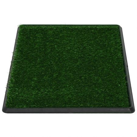 Pet Toilet with Tray and Artificial Turf Green 76x51x3 cm WC