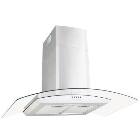 Wall Mounted Range Hood 90 cm Stainless Steel 756 Cubic Meter/H LED