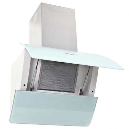 Wall Mounted Range Hood Stainless Steel 756 m³/h 60 cm White