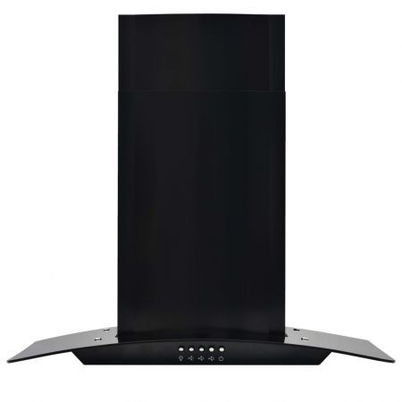 Wall Mounted Range Hood Stainless Steel 756 m³/h 60 cm Black