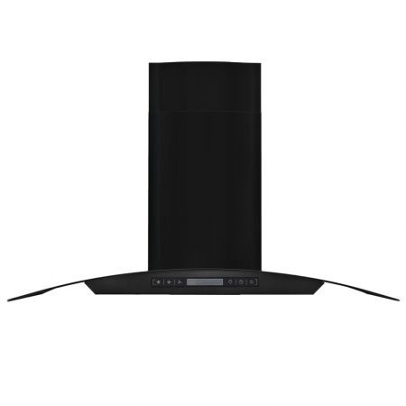 Wall Mounted Range Hood Stainless Steel 756 m³/h 90 cm Black